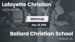 Matchup: Lafayette Christian vs. Ballard Christian School 2016