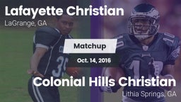 Matchup: Lafayette Christian vs. Colonial Hills Christian  2016