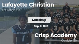 Matchup: Lafayette Christian vs. Crisp Academy  2017