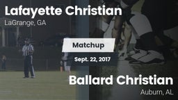 Matchup: Lafayette Christian vs. Ballard Christian  2017