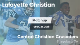 Matchup: Lafayette Christian vs. Central Christian Crusaders 2018