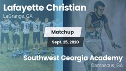 Matchup: Lafayette Christian vs. Southwest Georgia Academy  2020