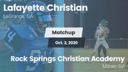 Matchup: Lafayette Christian vs. Rock Springs Christian Academy 2020