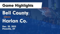 Bell County  vs Harlan Co. Game Highlights - Dec. 20, 2023