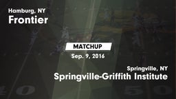Matchup: Frontier vs. Springville-Griffith Institute  2016