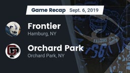 Recap: Frontier  vs. Orchard Park  2019