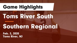 Toms River South  vs Southern Regional  Game Highlights - Feb. 2, 2020