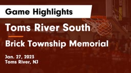 Toms River South  vs Brick Township Memorial  Game Highlights - Jan. 27, 2023