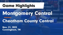 Montgomery Central  vs Cheatham County Central  Game Highlights - Nov. 21, 2023