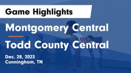 Montgomery Central  vs Todd County Central  Game Highlights - Dec. 28, 2023