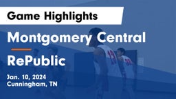Montgomery Central  vs RePublic  Game Highlights - Jan. 10, 2024