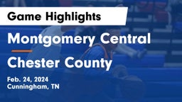 Montgomery Central  vs Chester County  Game Highlights - Feb. 24, 2024