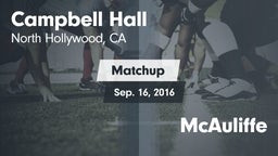 Matchup: Campbell Hall High vs. McAuliffe 2016