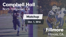 Matchup: Campbell Hall High vs. Fillmore  2016