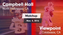 Matchup: Campbell Hall High vs. Viewpoint  2016