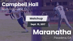 Matchup: Campbell Hall High vs. Maranatha  2017