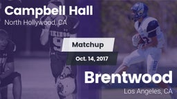 Matchup: Campbell Hall High vs. Brentwood  2017
