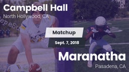 Matchup: Campbell Hall High vs. Maranatha  2018