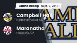 Recap: Campbell Hall  vs. Maranatha  2018