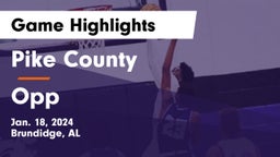 Pike County  vs Opp  Game Highlights - Jan. 18, 2024