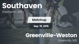 Matchup: Southaven vs. Greenville-Weston  2016