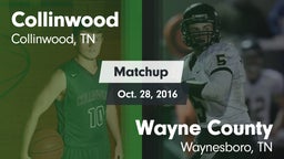 Matchup: Collinwood High vs. Wayne County  2016