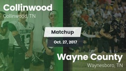 Matchup: Collinwood High vs. Wayne County  2017