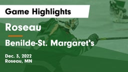Roseau  vs Benilde-St. Margaret's  Game Highlights - Dec. 3, 2022
