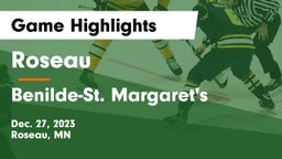 Roseau  vs Benilde-St. Margaret's  Game Highlights - Dec. 27, 2023