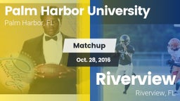 Matchup: Palm Harbor U HS vs. Riverview  2016