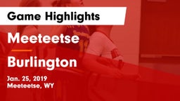 Meeteetse  vs Burlington Game Highlights - Jan. 25, 2019