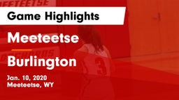 Meeteetse  vs Burlington Game Highlights - Jan. 10, 2020