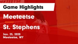 Meeteetse  vs St. Stephens Game Highlights - Jan. 25, 2020