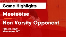 Meeteetse  vs Non Varsity Opponent Game Highlights - Feb. 21, 2020