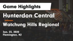Hunterdon Central  vs Watchung Hills Regional  Game Highlights - Jan. 23, 2020