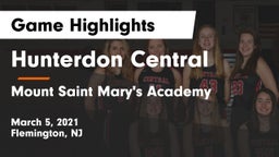 Hunterdon Central  vs Mount Saint Mary's Academy Game Highlights - March 5, 2021