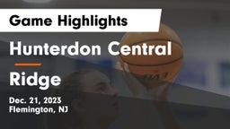 Hunterdon Central  vs Ridge  Game Highlights - Dec. 21, 2023