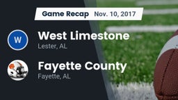 Recap: West Limestone  vs. Fayette County  2017