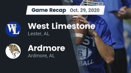 Recap: West Limestone  vs. Ardmore  2020