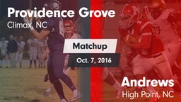 Matchup: Providence Grove vs. Andrews  2016