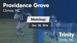 Matchup: Providence Grove vs. Trinity  2016