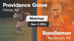 Matchup: Providence Grove vs. Randleman  2016