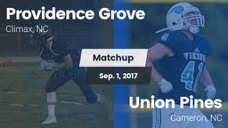 Matchup: Providence Grove vs. Union Pines  2017