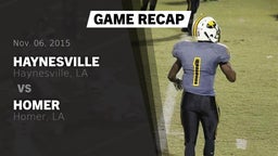 Recap: Haynesville  vs. Homer  2015