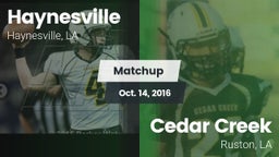 Matchup: Haynesville vs. Cedar Creek  2016