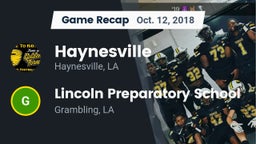 Recap: Haynesville  vs. Lincoln Preparatory School 2018