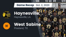 Recap: Haynesville  vs. West Sabine  2020