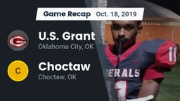 Recap: U.S. Grant  vs. Choctaw  2019