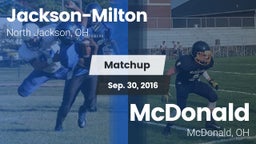 Matchup: Jackson-Milton vs. McDonald  2016
