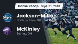 Recap: Jackson-Milton  vs. McKinley  2018